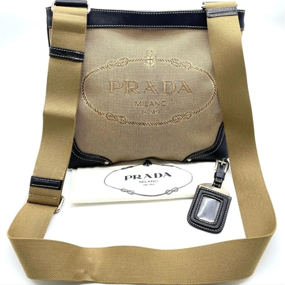 PRADA Jacquard Logo Crossbody/Messenger Bag - Picture 12 of 16